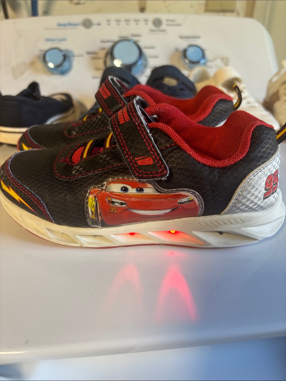 Lightning McQueen Kids Black & Red Athletic Sneakers